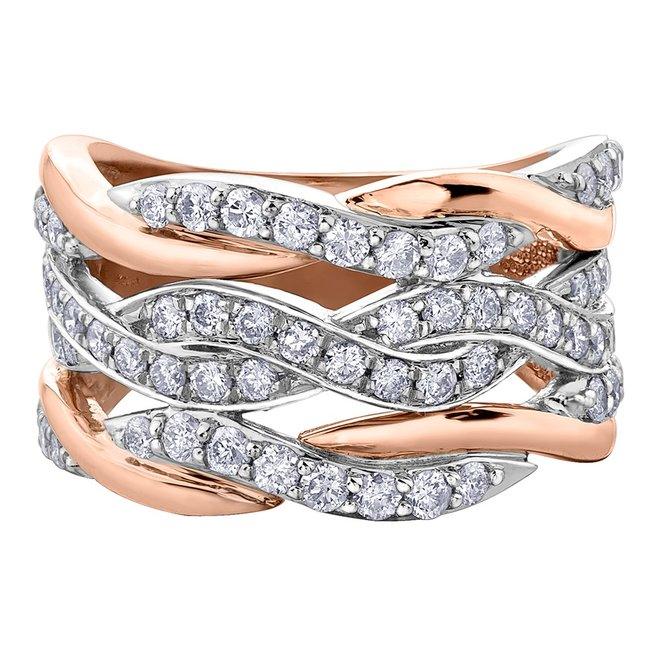 braided ring, ring, diamonds