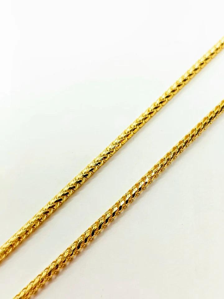 10k Solid Gold Franco chain ~2mm - BellemareDugasJoaillerie