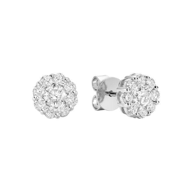 white gold, diamond, earrings