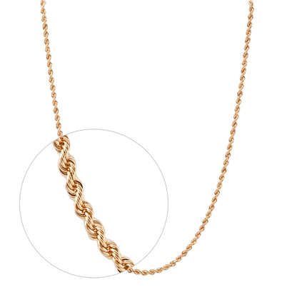 Twisted 14k gold chain 18 inch 2mm - BellemareDugasJoaillerie