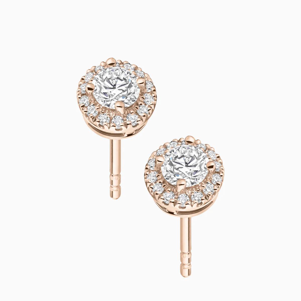 Diamond Earrings, Diamond, Gold, Gold Earrings, Earrings, 18k Gold, Rose Gold