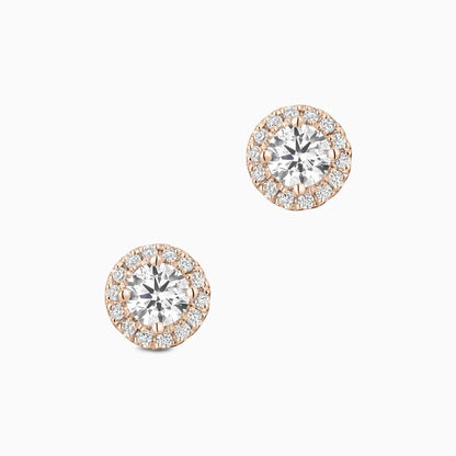 Diamond Earrings, Diamond, Gold, Gold Earrings, Earrings, 18k Gold, Pink Gold