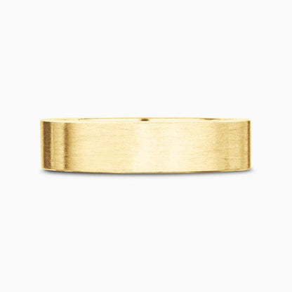 Classic Matte Wedding Band in 18k Gold - BellemareDugasJoaillerie