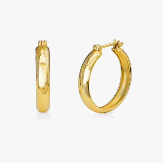 Classy Hoop Earrings 10k Solid Gold - BellemareDugasJoaillerie