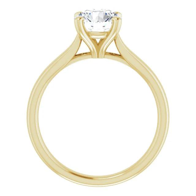 Diamond Engagement Ring 0.5 Carat in 14k Yellow Gold - BellemareDugasJoaillerie