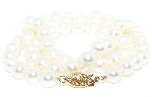 Freshwater Pearl Necklace in 14k Yellow Gold - BellemareDugasJoaillerie