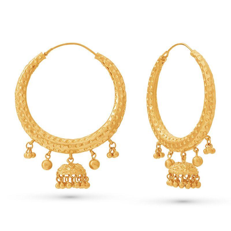 Grandiose Jhumka Hoop Earrings in 22k Gold - BellemareDugasJoaillerie