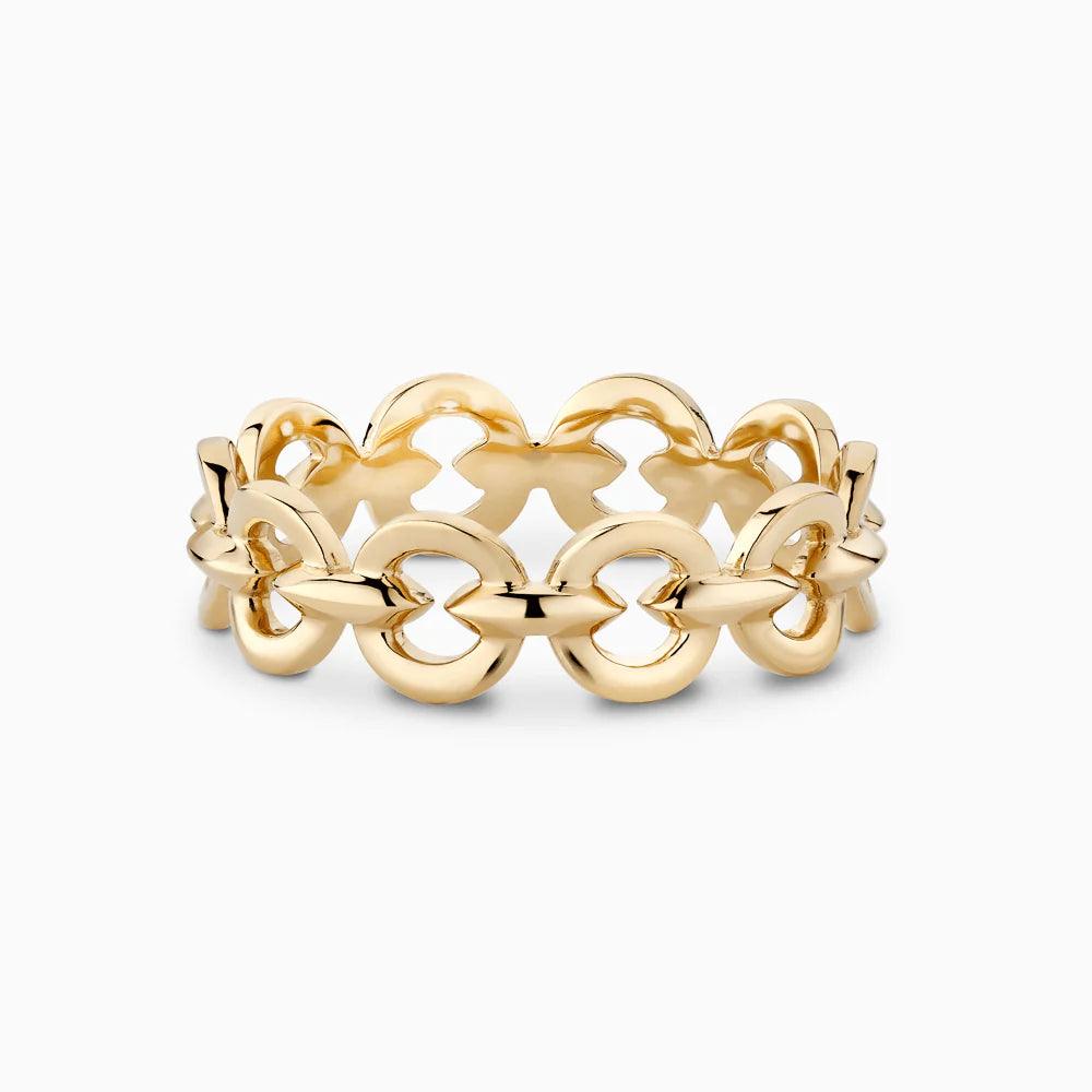 Linked Love Ring in 18k Yellow Gold