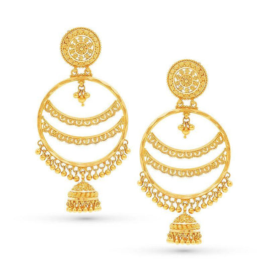 22k Gold, Yellow Gold, Gold, Gold earring, earrings