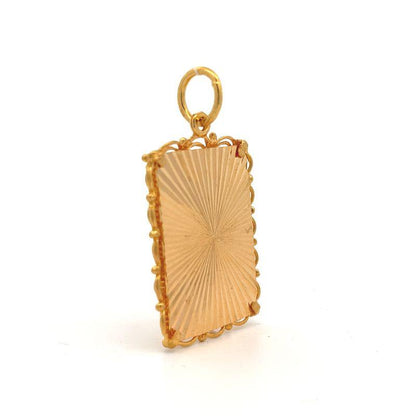 gold, yellow gold, 22k gold, gold chain, pendant, gold pendant