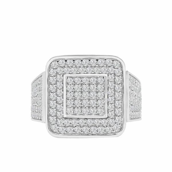 Men's Status Ring in 10k White Gold - BellemareDugasJoaillerie