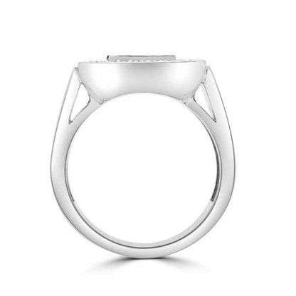 Men's Status Ring in 10k White Gold - BellemareDugasJoaillerie