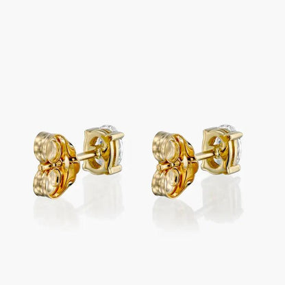 Diamond Stud Earrings 14k Solid Gold - BellemareDugasJoaillerie