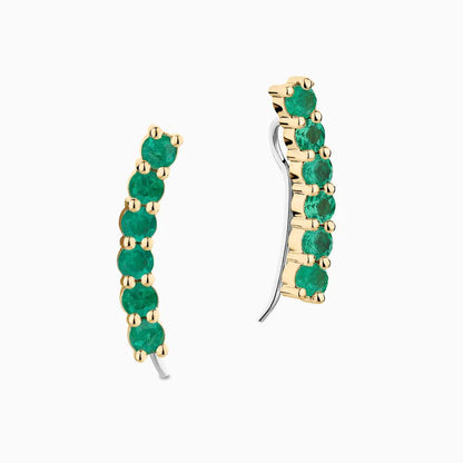 Radiant Crescent Emerald Earrings - BellemareDugasJoaillerie