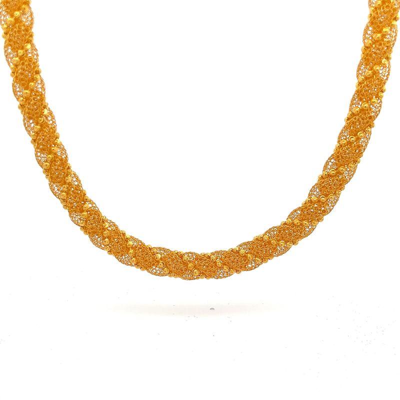 Serene Lace Gold Chain in 22k Yellow Gold - BellemareDugasJoaillerie