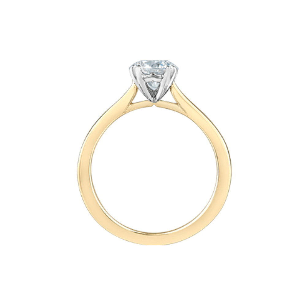 Solitary Ring 1.02CT in 14k yellow gold - BellemareDugasJoaillerie