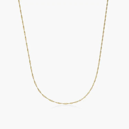 Twist Chain Necklace in 14k Yellow Gold - BellemareDugasJoaillerie