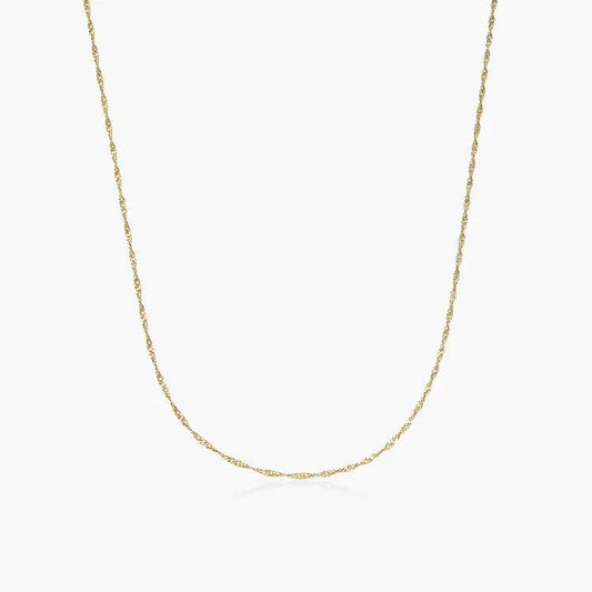 Twist Chain Necklace in 14k Yellow Gold - BellemareDugasJoaillerie