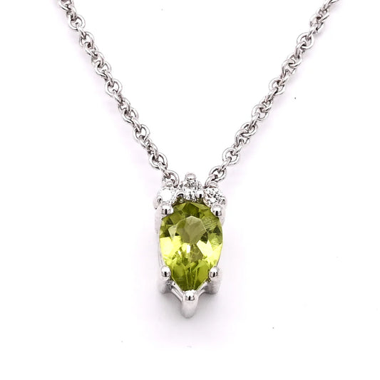 gold, white gold, 10k gold, gold chain, pendant, gold pendant, peridot, peridot necklace, peridot pendant, diamond, diamond pendant, diamond necklace